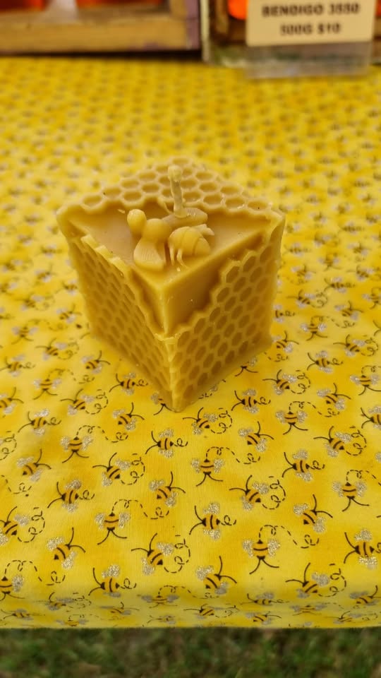 Beehive Cube Candle
